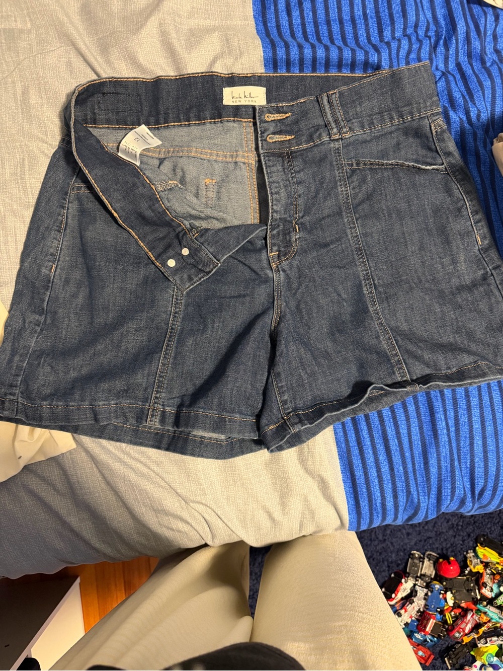 LuLaRoe Dark Blue Denim Shorts with Front Seam Detail